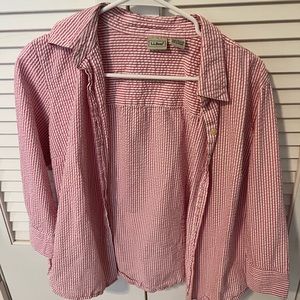 LLBean striped button up